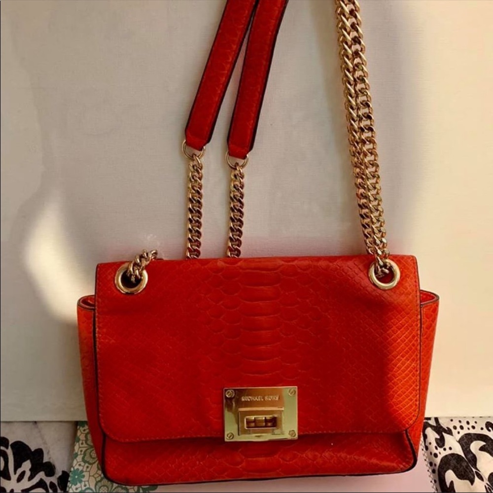 Orange Michael Kors bag